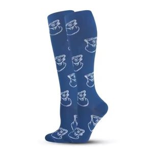 hot selling high quality men's white athletic thermal socks custom logo print breathable anti slip knee socks winter volleyball