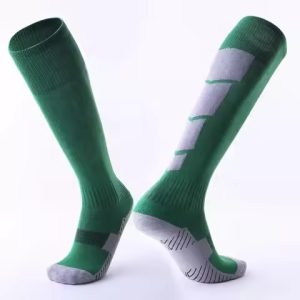 hot selling high quality men's white athletic thermal socks custom logo print breathable anti slip knee socks winter volleyball