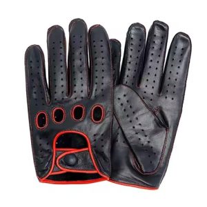 2025 custom design high quality leather men's women's driving gloves lightweight breathable non slip full finger quick drying