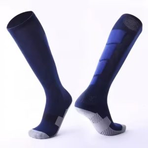hot selling high quality men's white athletic thermal socks custom logo print breathable anti slip knee socks winter volleyball